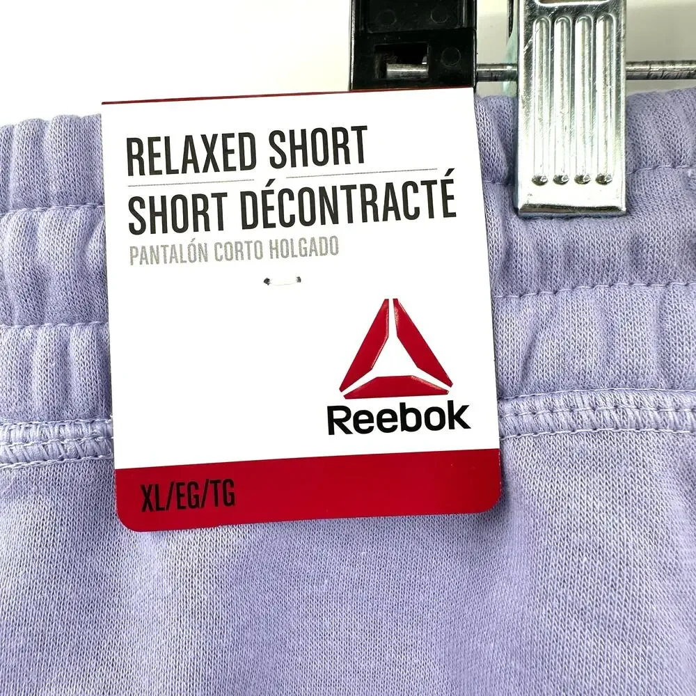 Reebok Size XL Shorts Purple Elastic Waist Drawstring‎ Relaxed Fit Pull On NWT